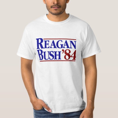 REAGAN BUSH 84 Political Election Retro Republican T_Shirt
