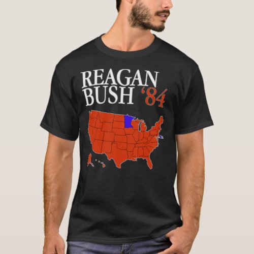 Reagan Bush x2784 Retro Logo Red White Blue Elec T_Shirt