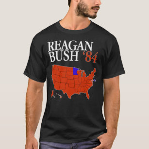 Reagan Bush &x27;84 Retro Logo Red White Blue Elec T-Shirt