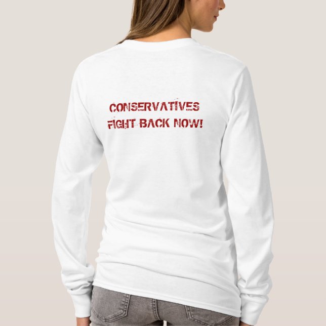 REAGAN, CONSERVATIVES UNITE T-Shirt (Back)