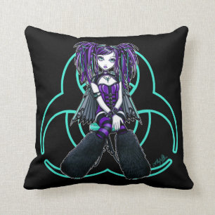 Reagan Cyber Goth Radioactive Fairy Art BIG Pillow