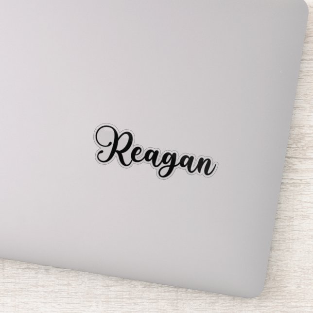 Reagan Name - Handwritten Calligraphy Sticker (Detail)