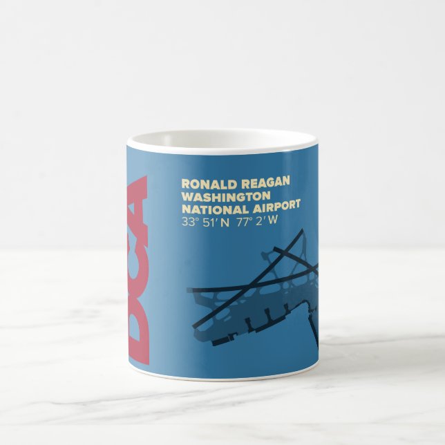 Reagan National Airport (DCA) Diagram Mug (Center)