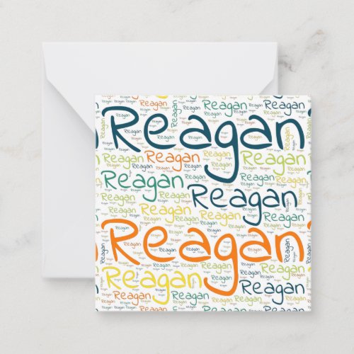 Reagan Note Card