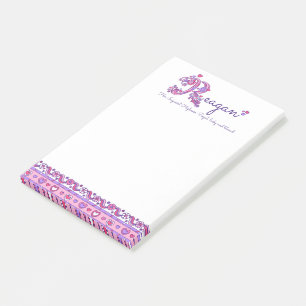 Reagan personalized R name meaning post it notes