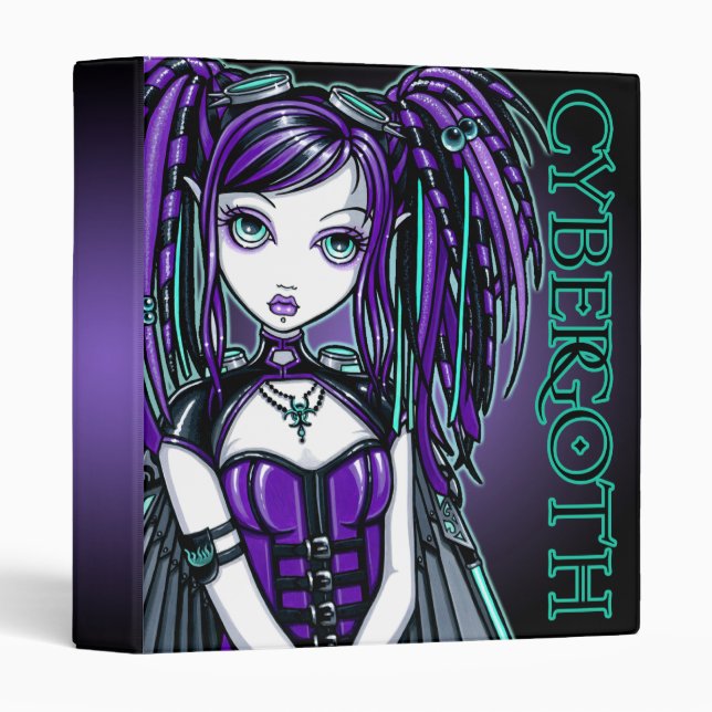"Reagan" Purple Cybergoth Fairy Binder (Front/Spine)