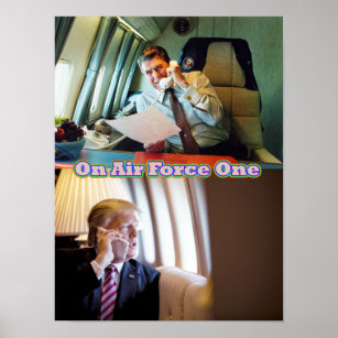 Reagan & Trump On Air Force One Poster