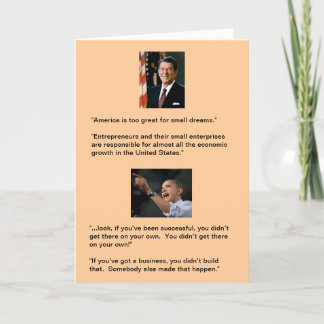 Reagan versus Obama Card