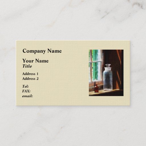 Customizable Reagent Bottle and small Brown Bottle Business Card