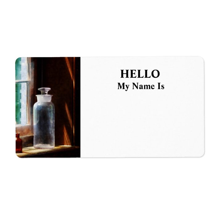 Reagent Bottle and Small Brown Bottle Custom Shipping Labels