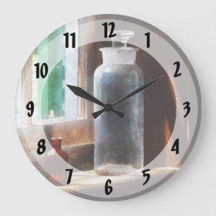 Reagent Bottle and Small Brown Bottle Large Clock