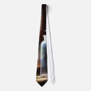 Reagent Bottle and Small Brown Bottle Neck Tie