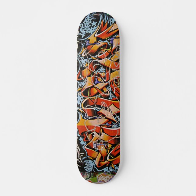 Real Abstract Graffiti Wall Skate Board (Front)