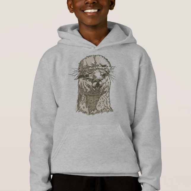 Real Alpaca Face Hoodie (Front)
