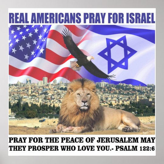 Real Americans Pray For Israel Poster | Zazzle.com