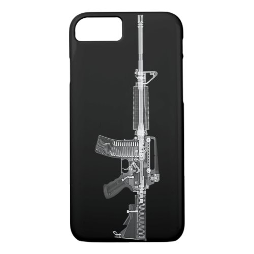 Real AR_15 CT SCAN FROM GUN HIGH DETAIL X_RAY iPhone 87 Case