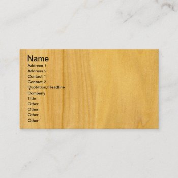 Real Aspen Veneer Woodgrain Business Card by Hakonart at Zazzle