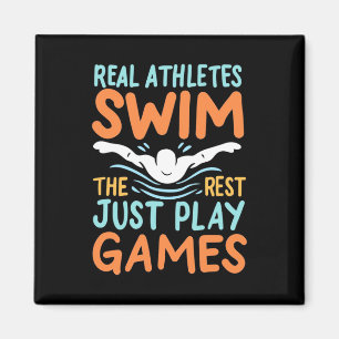 Real Athletes Swim Magnet