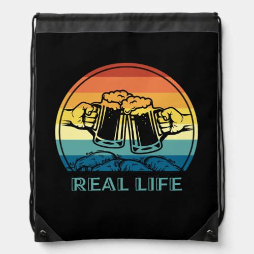 Real beer life retro vintage style Backpack