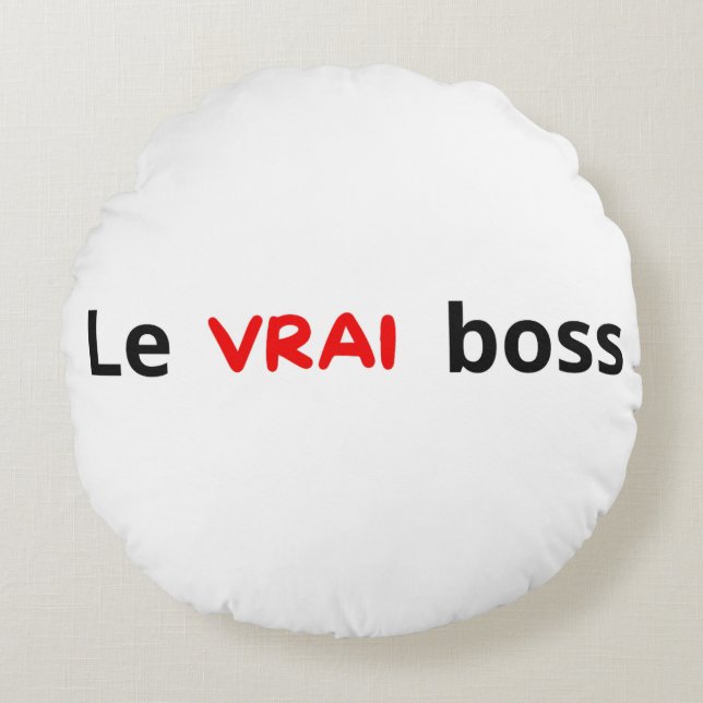 real boss round pillow (Front)