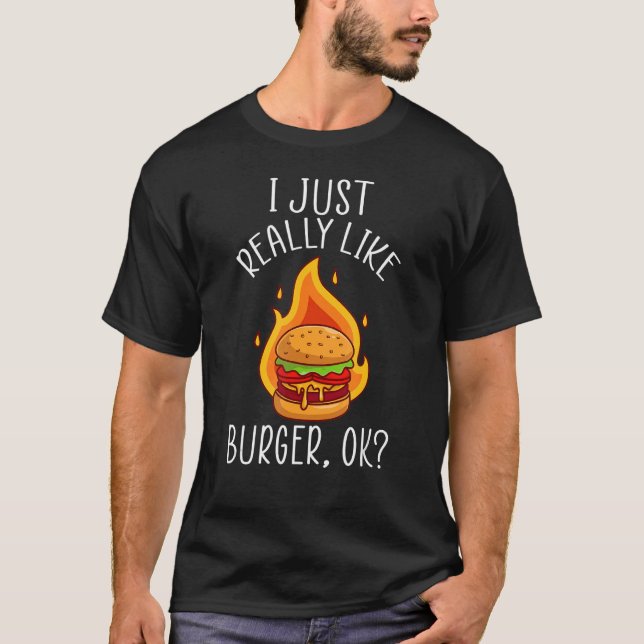 Real Burger Lover Design T-Shirt (Front)
