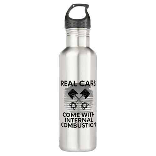 Real Cars Come With Internal Combustion Gas Power Stainless Steel Water Bottle