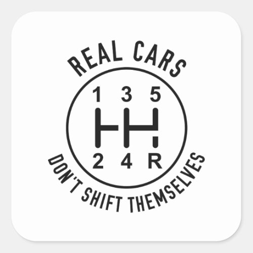 Real Cars Square Sticker
