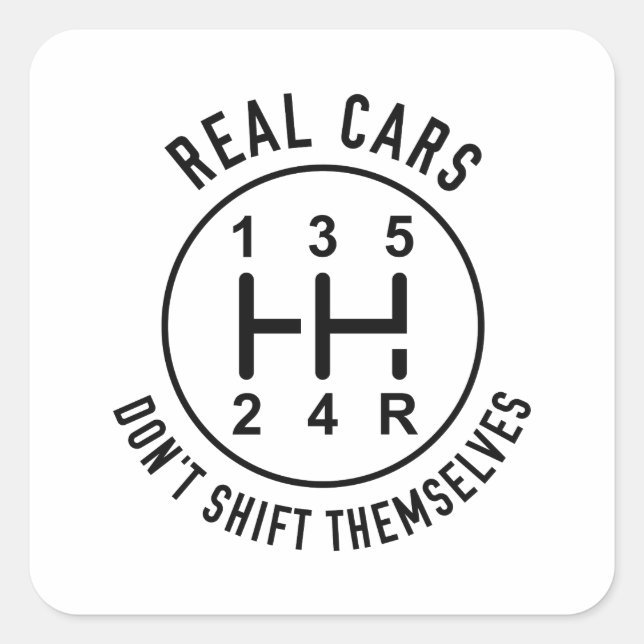 Real Cars Square Sticker (Front)