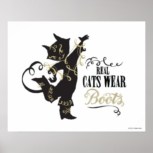 Real Cats Wear Boots Poster