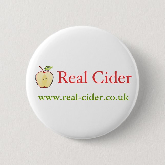 Real Cider badge Pinback Button (Front)