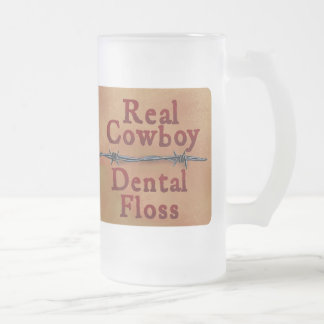 Real Cowboy Frosted Glass Mug