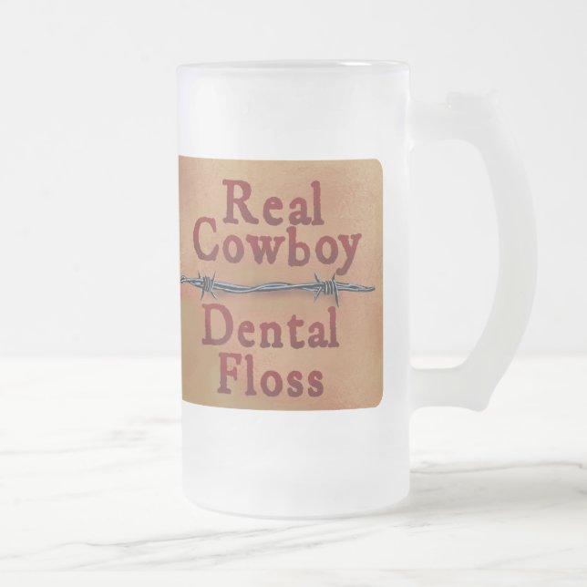Real Cowboy Frosted Glass Mug (Right)