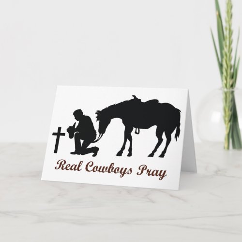 Real Cowboys Pray Card
