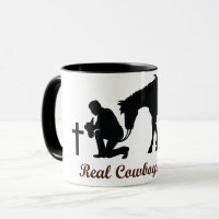 REAL COWBOYS PRAY TRAVEL MUG