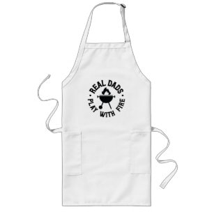 Real Dads Play with Fire Father's Day Gift Long Apron