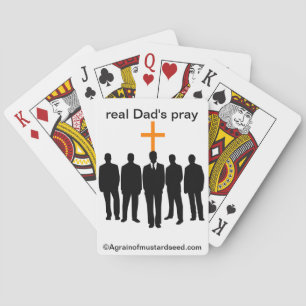 Real Dad's Pray Father's Day Poker Cards