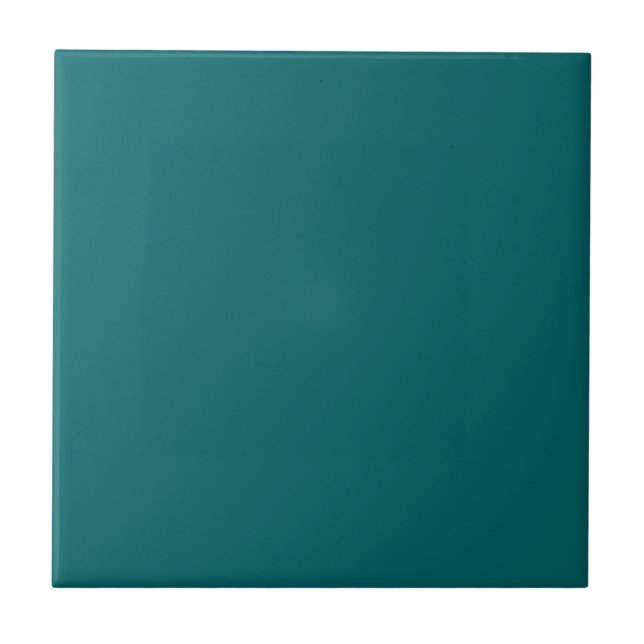 Real Dark Teal Square Kitchen and Bathroom Ceramic Tile (Front)