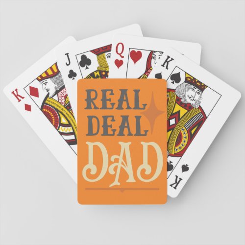 Real Deal Dad Fathers Day Poker Night Playing Cards