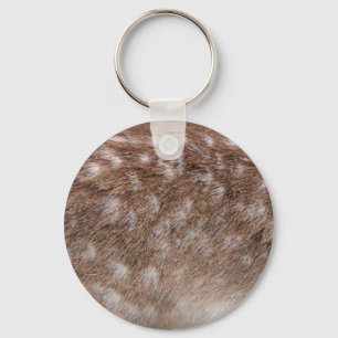 Real Deer Fur Photo Sampling Wildlife Gift Keychain