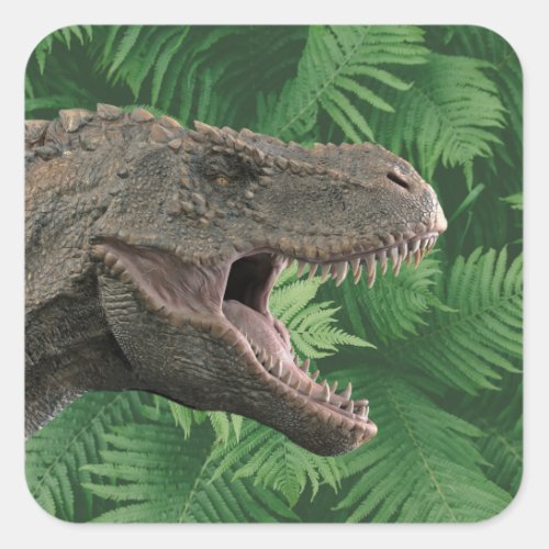 Real dinosaur T_Rex Square Sticker