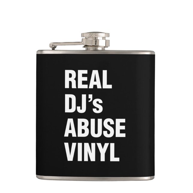REAL DJ's ABUSE VINYL Flask (Front)