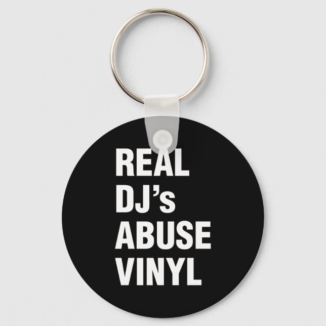 REAL DJ's ABUSE VINYL Keychain (Front)