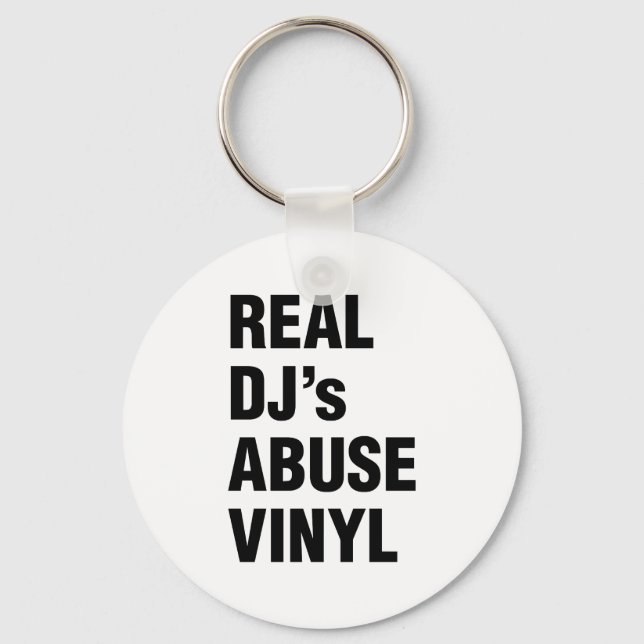 REAL DJ's ABUSE VINYL Keychain (Front)
