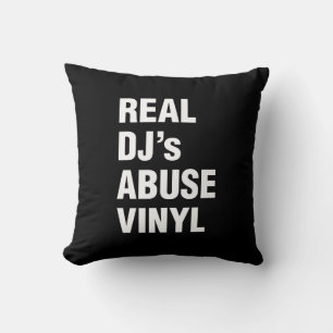 REAL DJ's ABUSE VINYL Throw Pillow