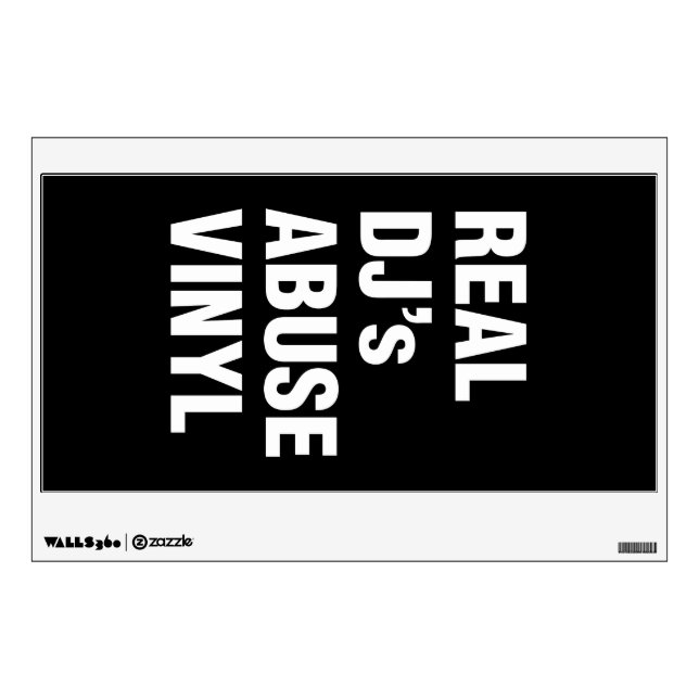REAL DJ's ABUSE VINYL Wall Sticker (Front)