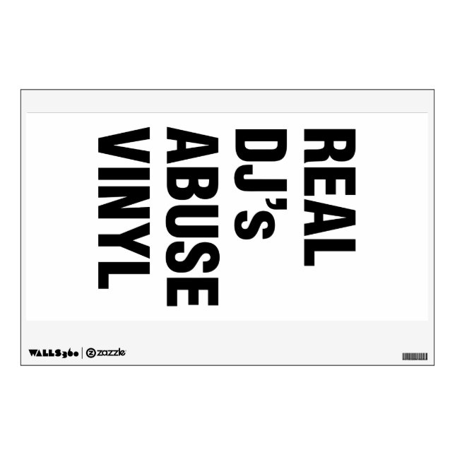REAL DJ's ABUSE VINYL Wall Sticker (Front)