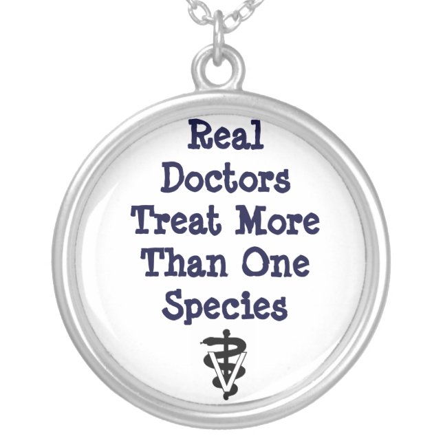 real doctors tx >1 spp silver plated necklace (Front)