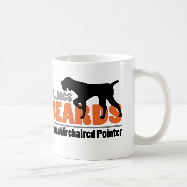 Real Dogs Have Beards - German Wirehaired Pointer Coffee Mug (Right)
