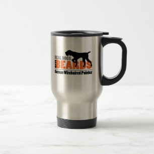 Real Dogs Have Beards - German Wirehaired Pointer Travel Mug