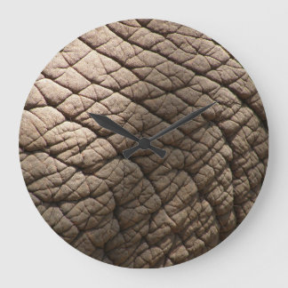 Real Elephant Skin Texture, Wrinkled. Large Clock
